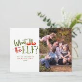Was die Weihnachtskarten der Elfen Feiertagskarte (Stehend Vorderseite)