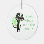 Was dieses Geruch-Stinktier ist Keramik Ornament (Links)