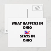Was dort in OHIO Bleibe Postkarte (Vorne/Hinten)