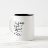 Was dort unter dem Mistleton Bleibe Zweifarbige Tasse (Vorderseite Links)