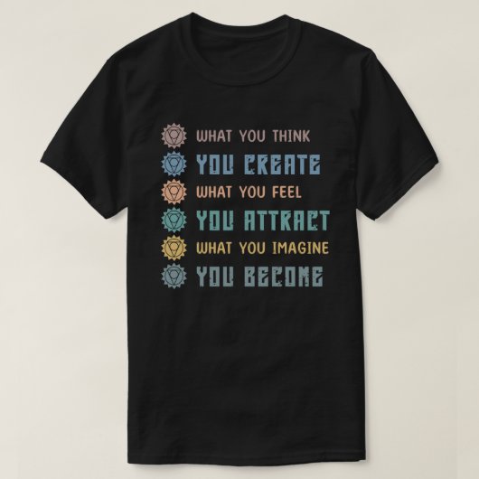 Was du denkst, erschaffst du T-Shirt (Design vorne)