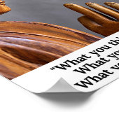 "Was du denkst, wirst du" Zitat von Buddha Poster (Ecke)