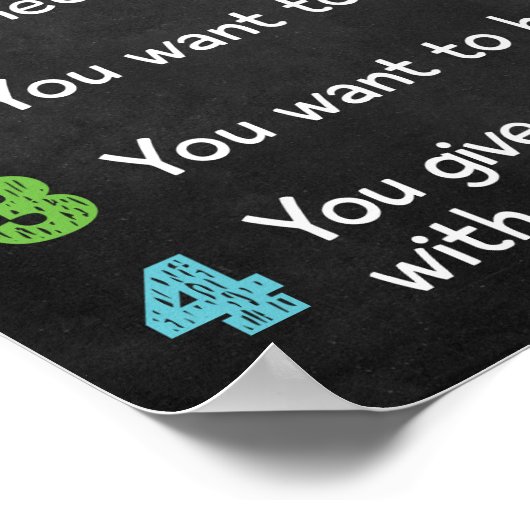 Was du hier sagst, Bleibe hier Schulberater Poster (Ecke)