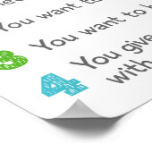 Was du hier sagst, Bleibe hier Schulberater Poster (Ecke)