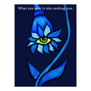 Was Du Suchst Gothic Eye Blume Dark Academia Poster
