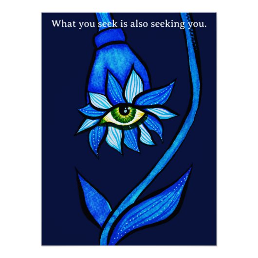 Was Du Suchst Gothic Eye Blume Dark Academia Poster (Vorderseite)