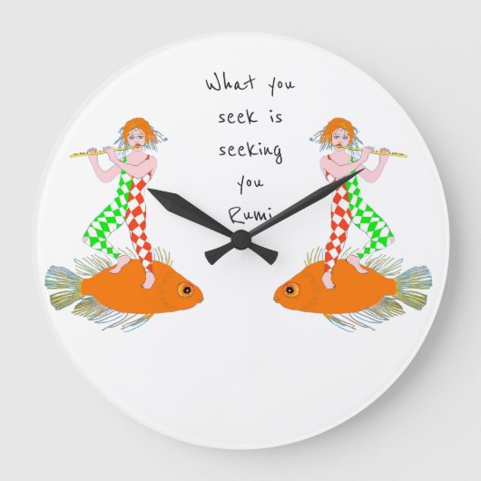 Was du suchst, sucht dich. große wanduhr (Vorderseite)