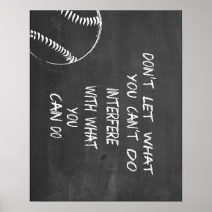 Was du tun kannst Baseball Motivierend Poster