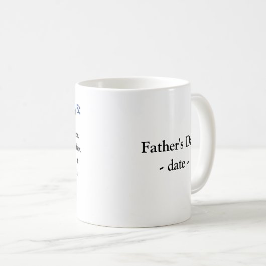 Was ein echter Vater sagt Kaffeetasse (VorderseiteRechts)