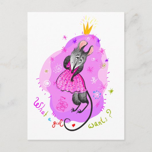 Was ein Mädchen will Postkarte (Vorderseite)