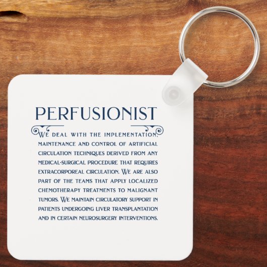 Was ein Perfusionist tut Schlüsselanhänger (Rückseite)