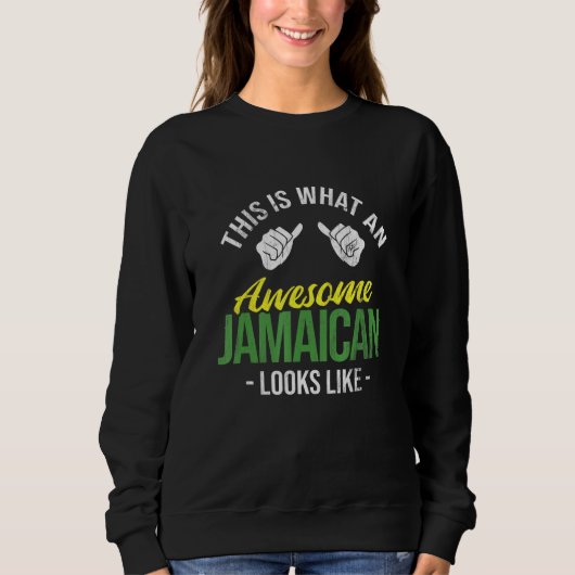 Was ein Phantastischer Jamaikaner sieht Rasta Flag Sweatshirt (Vorderseite)