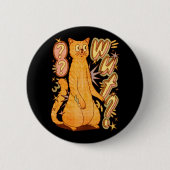 Was? / Eine Orange Cat Illustration Button (Vorderseite)