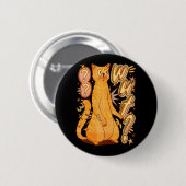 Was? / Eine Orange Cat Illustration Button (Vorne & Hinten)