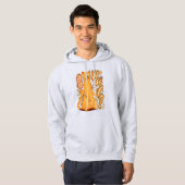 Was? / Eine Orange Cat Illustration Hoodie (Vorne ganz)