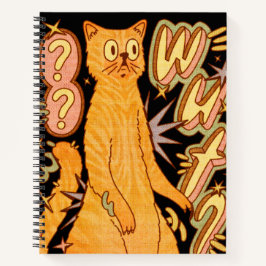 Was? / Eine Orange Cat Illustration Notizblock