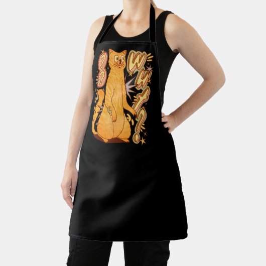 Was? / Eine Orange Cat Illustration Schürze (InSitu)