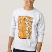 Was? / Eine Orange Cat Illustration Sweatshirt (Vorderseite)