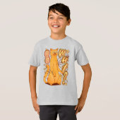 Was? / Eine Orange Cat Illustration T-Shirt (Vorne ganz)