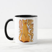 Was? / Eine Orange Cat Illustration Tasse (Links)