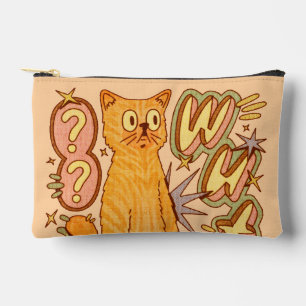 Was? / Eine Orange Cat Illustration Zubehörtasche