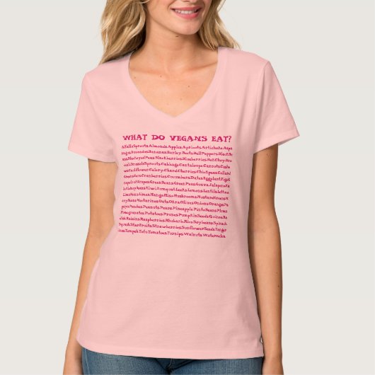 Was essen Vegans? T-Shirt (Vorderseite)