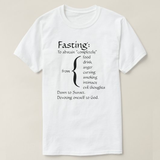 Was fastet? T-Shirt (Design vorne)