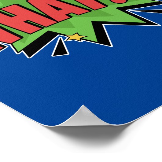 Was? Fett Pop Art Comic Überraschung Poster (Ecke)