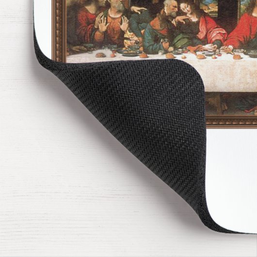 Was, Fisch wieder? - Funny Last Supper Holiday Mah Mousepad (Ecke)