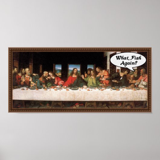 Was, Fisch wieder? - Funny Last Supper Holiday Mah Poster (Vorne)