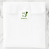 Was Frisches für deine Nase! Niedlicher Gurken-Car Runder Aufkleber (Tasche)