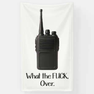 Was Fu*k über das lustige Walkie Talkie Icon Banner