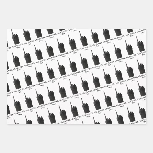 Was Fu*k über das lustige Walkie Talkie Icon Geschenkpapier Set (Vorderseite 2)