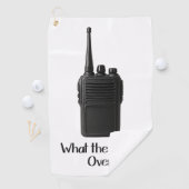 Was Fu*k über das lustige Walkie Talkie Icon Golfhandtuch (Insitu)