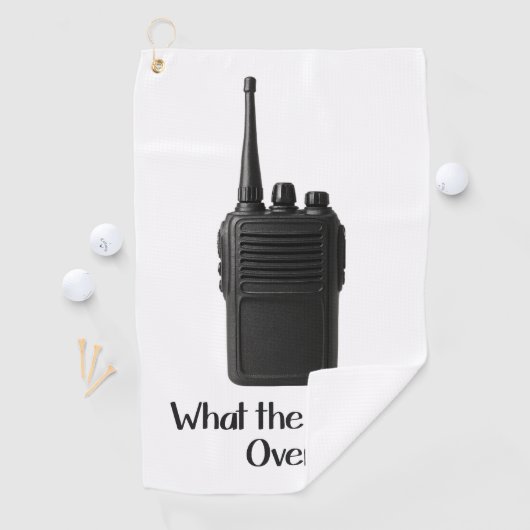 Was Fu*k über das lustige Walkie Talkie Icon Golfhandtuch (Insitu)