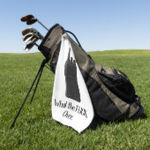 Was Fu*k über das lustige Walkie Talkie Icon Golfhandtuch (Gras)