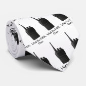 Was Fu*k über das lustige Walkie Talkie Icon Krawatte (Gerollt)