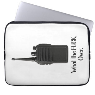 Was Fu*k über das lustige Walkie Talkie Icon Laptopschutzhülle