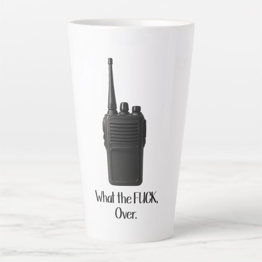 Was Fu*k über das lustige Walkie Talkie Icon Milchtasse (Vorderseite)
