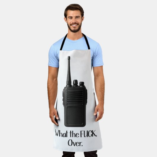 Was Fu*k über das lustige Walkie Talkie Icon Schürze (Getragen)