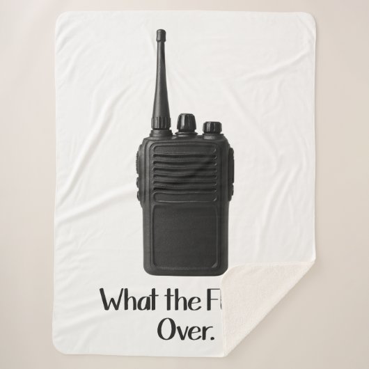 Was Fu*k über das lustige Walkie Talkie Icon Sherpadecke (Vorderseite)