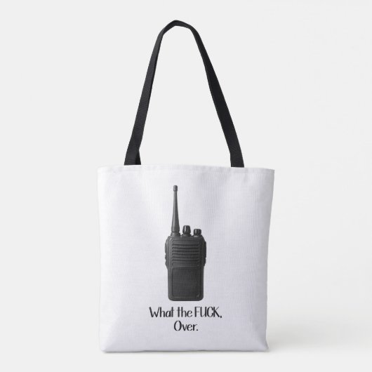 Was Fu*k über das lustige Walkie Talkie Icon Tasche (Rückseite)