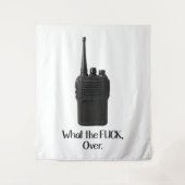 Was Fu*k über das lustige Walkie Talkie Icon Wandteppich (Vorderseite)