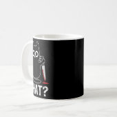 Was_ - Funny Cat mit Knife Grafik Design Kaffeetasse (Vorderseite Links)