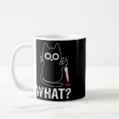 Was_ - Funny Cat mit Knife Grafik Design Kaffeetasse (Links)