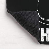 Was_ - Funny Cat mit Knife Grafik Design Mousepad (Ecke)