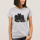 "Was?!" Funny Cat T-Shirt (Vorderseite)