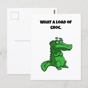 Was für ein Cartoon des Croc Funny Alligator Postkarte
