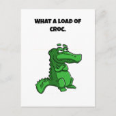 Was für ein Cartoon des Croc Funny Alligator Postkarte (Vorderseite)