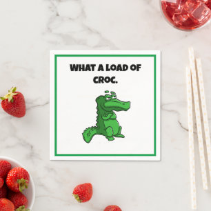 Was für ein Cartoon des Croc Funny Alligator Serviette